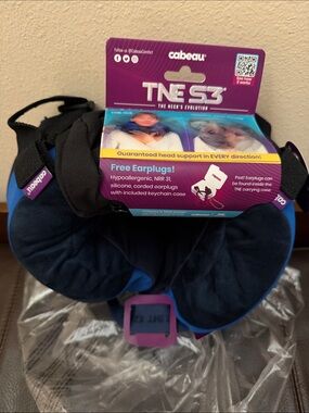 Cabeau Travel Neck Pillow Memory Foam with Attachment Straps